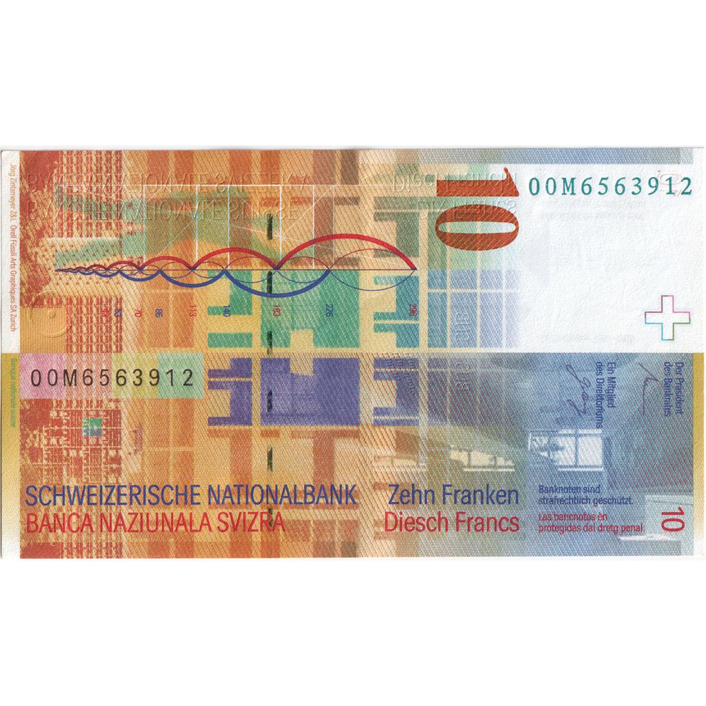 10 Franken, Suiza, KM:66a, EBC