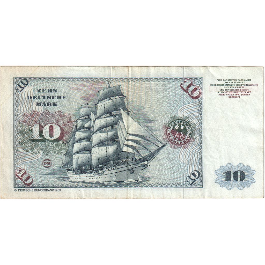 Bundesrepublik Deutschland, 10 Deutsche Mark, S+