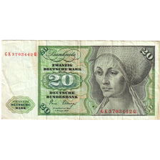 GERMANY - FEDERAL REPUBLIC, 20 Deutsche Mark, 1980-01-02, VF(30-35)