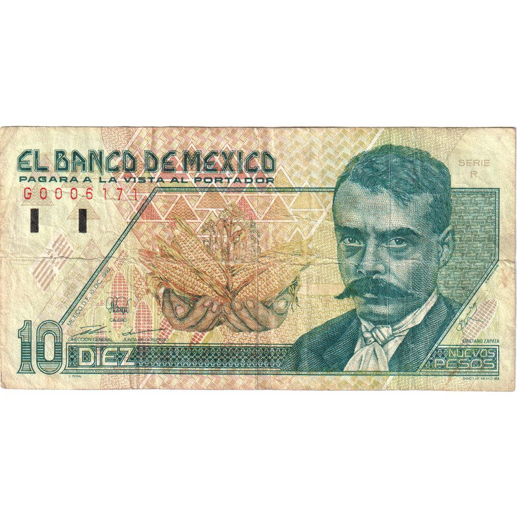 Mexico, 10 Nuevos Pesos, 1992, KM:99, 1992-12-10, UNC(65-70)