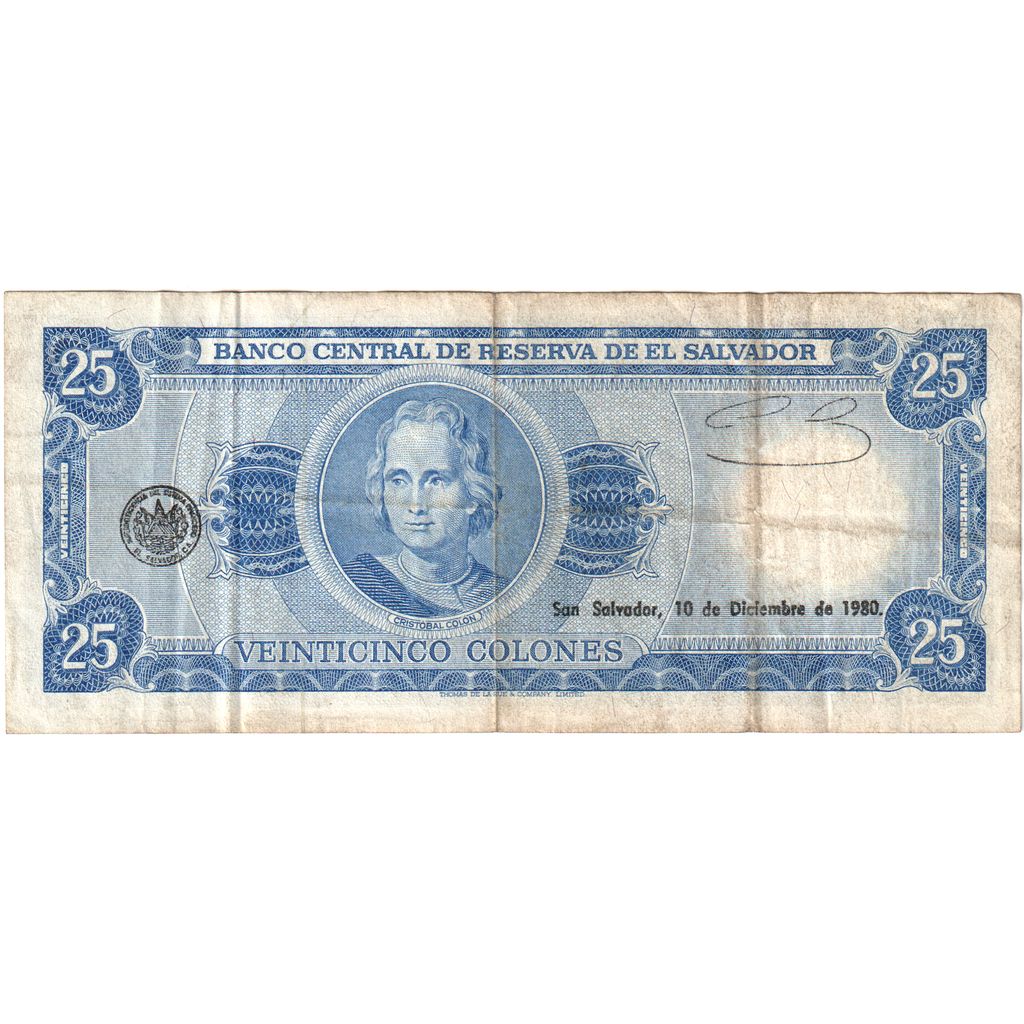 El Salvador, 25 Colones, 1979-05-03, EF(40-45)