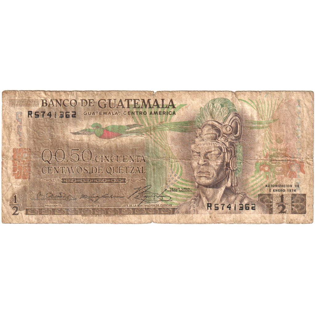 Guatemala, 1/2 Quetzal, 1989-01-04, MB