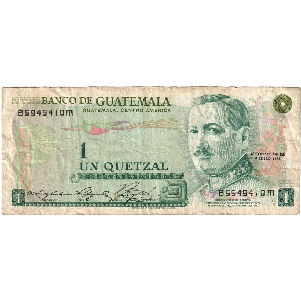 Guatemala, 1 Quetzal, 1978-01-04, S+