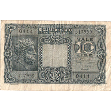 Italia, 10 Lire, 1944-11-23, MB+
