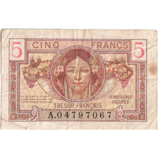 France, 5 Francs, 1947 Trésor Français, Undated (1947), A.04797067, TB
