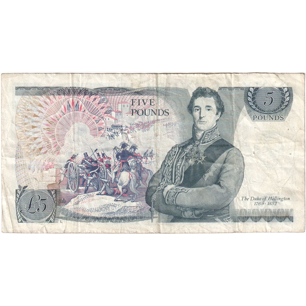 Großbritannien, 5 Pounds, Undated (1987-88), KM:378e, S