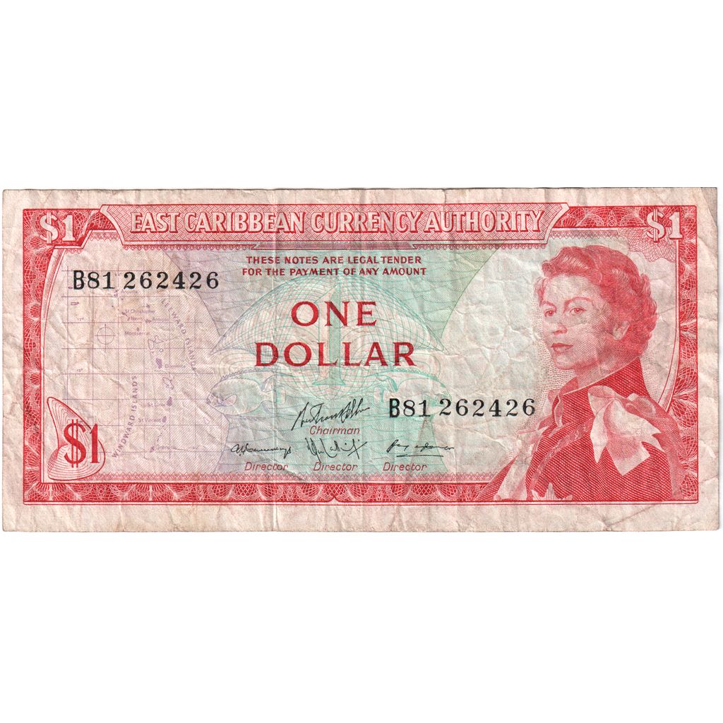 East Caribbean States, 1 Dollar, VF(20-25)