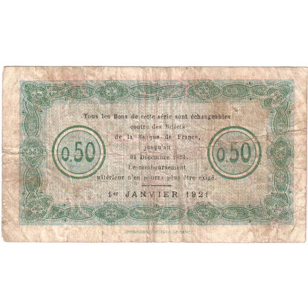 France, 50 Centimes, 1921-01-01, VF(20-25), Pirot:87-43