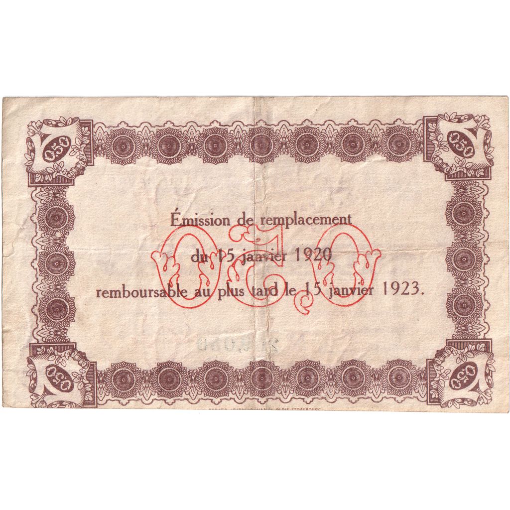 France, Le Havre, 50 Centimes, Undated (1920), Chambre de Commerce, EF(40-45)