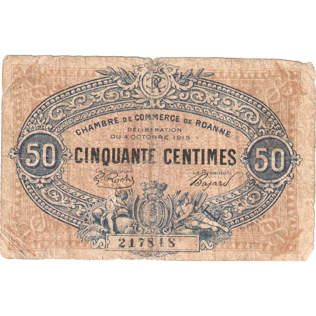 Frankreich, 50 Centimes, 1915-10-04, S, Pirot:106-7