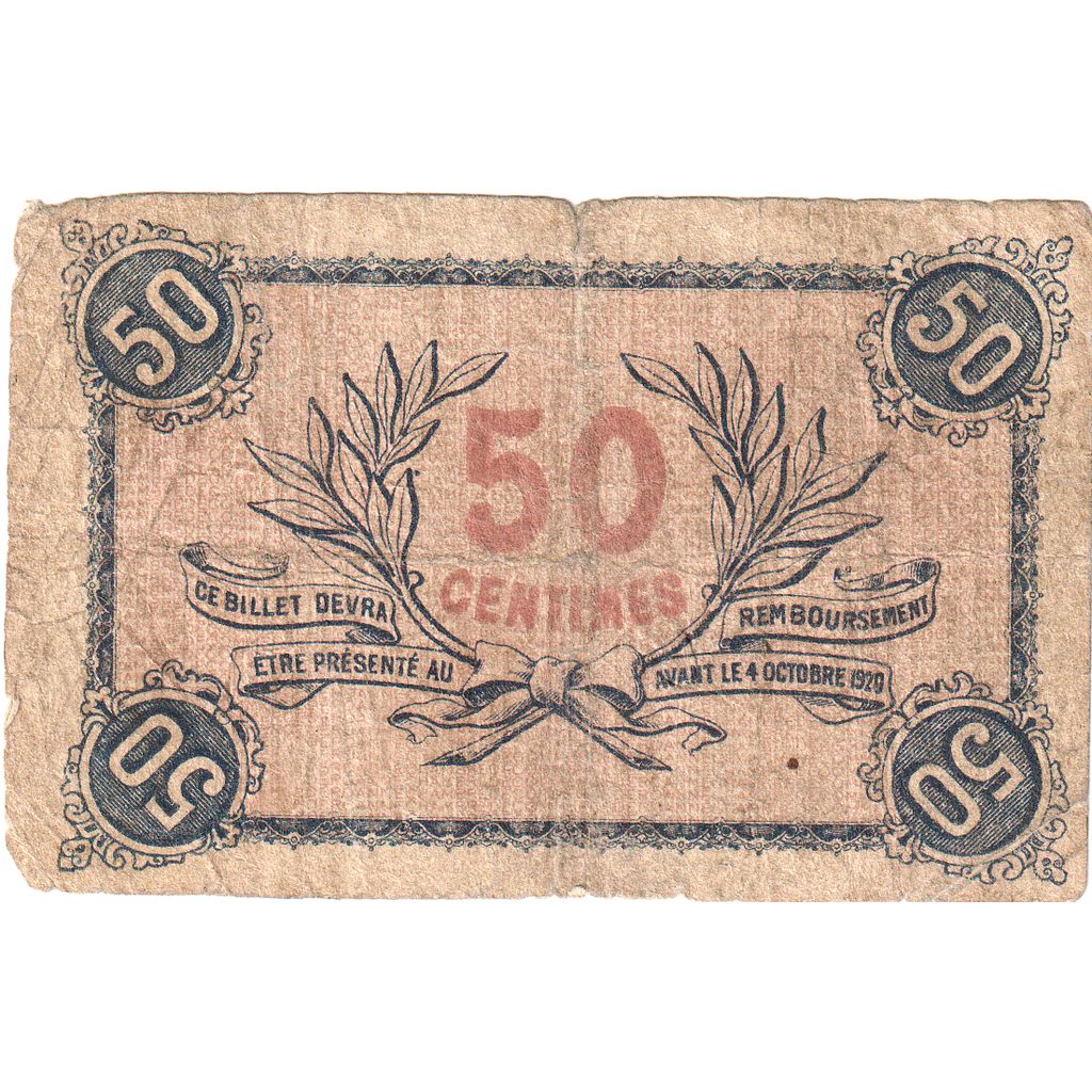 Frankreich, 50 Centimes, 1915-10-04, S, Pirot:106-7
