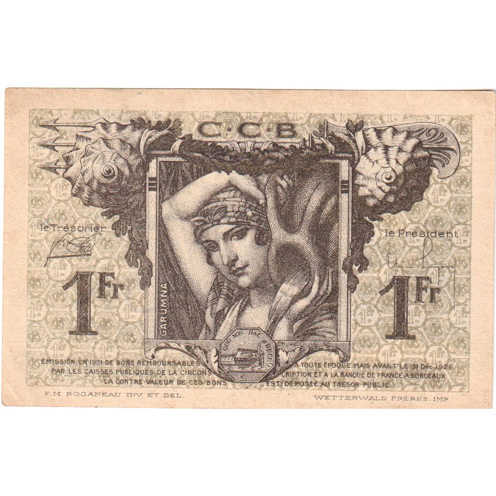 France, 1 Franc, 1918-1925, EF(40-45), Pirot:30.30