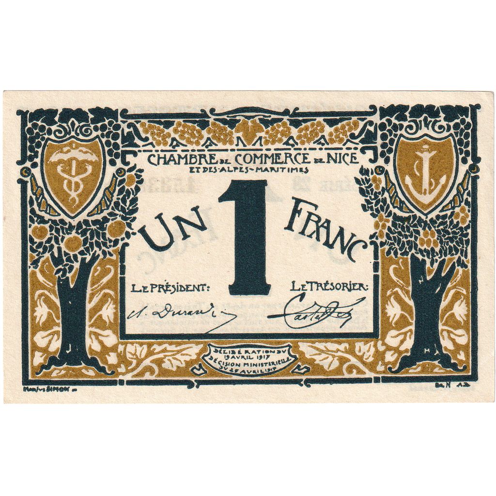 France, 1 Franc, 1917-04-25, NEUF, Pirot:91-5