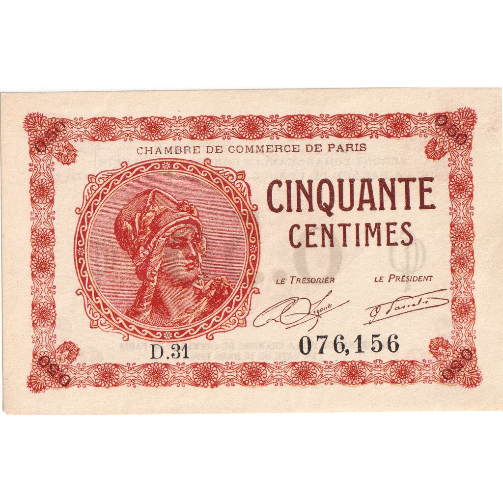 France, 50 Centimes, 1920-03-10, UNC(63), Pirot:97-10