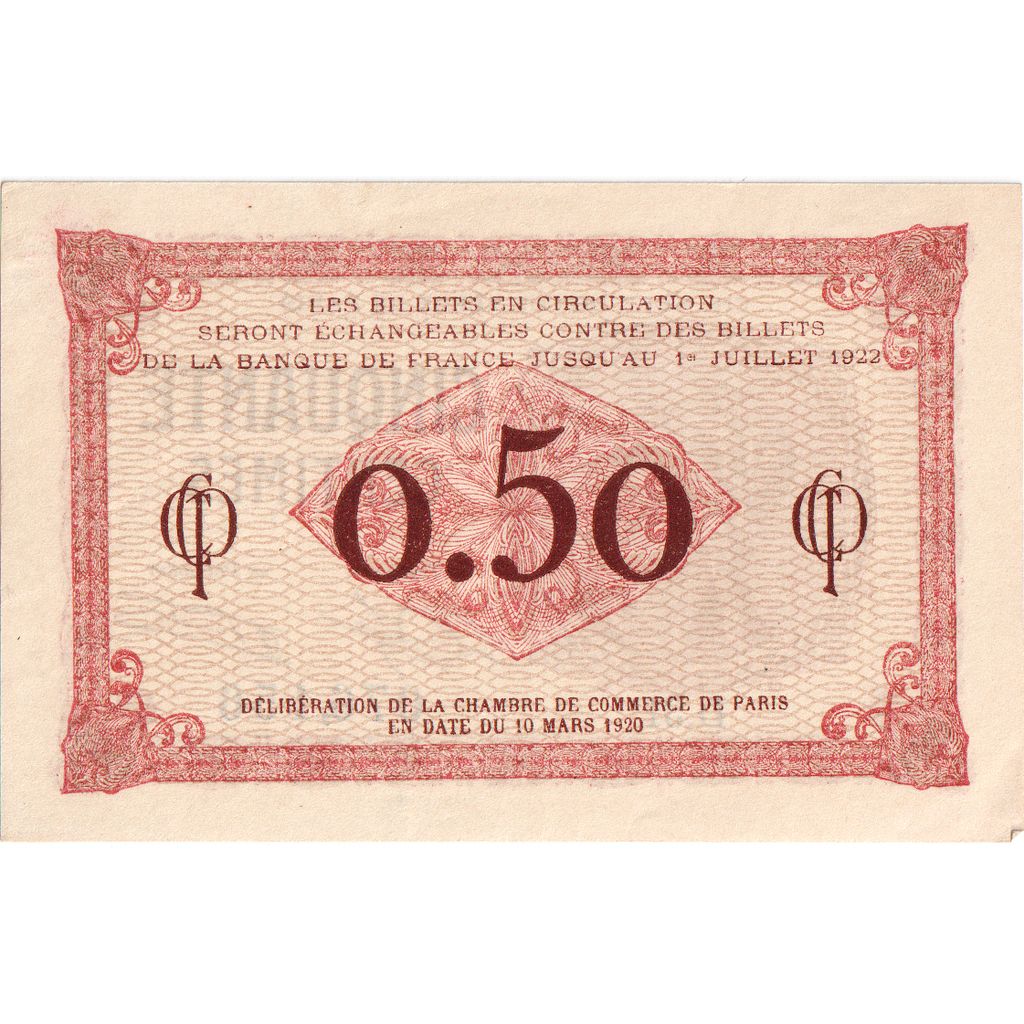 France, 50 Centimes, 1920-03-10, UNC(63), Pirot:97-10