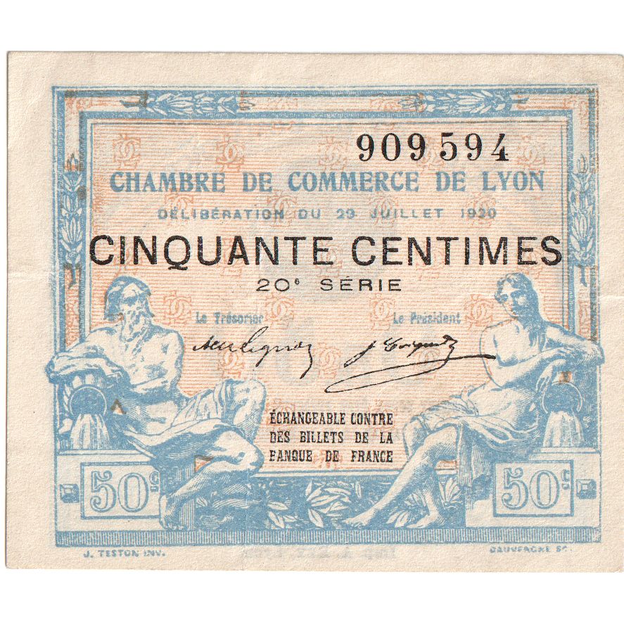 France, 50 Centimes, 1922-06-15, AU(55-58), Pirot:77-26