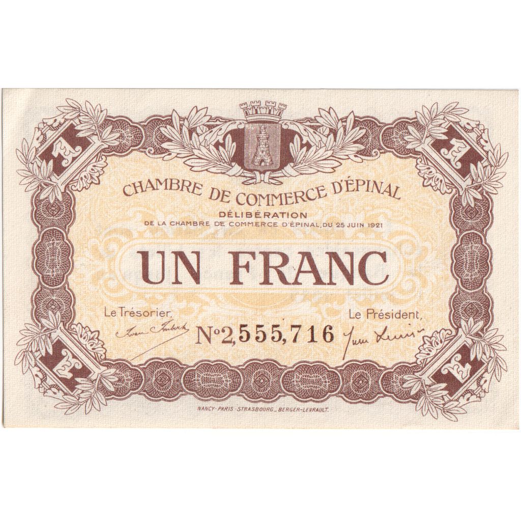 France, 1 Franc, 1921-06-25, UNC(65-70), Pirot:56-14