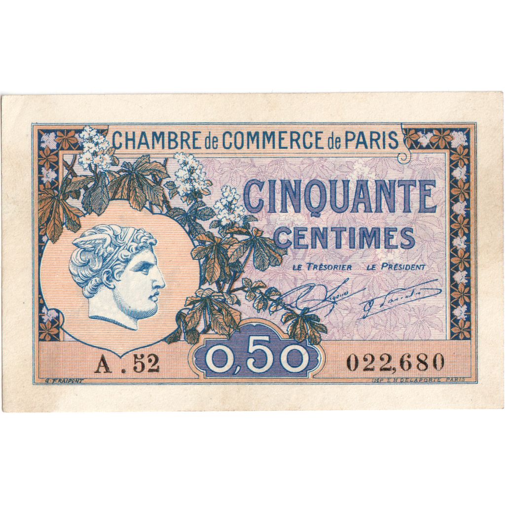 França, 50 Centimes, 1920-03-10, UNC(63), Pirot:97-31