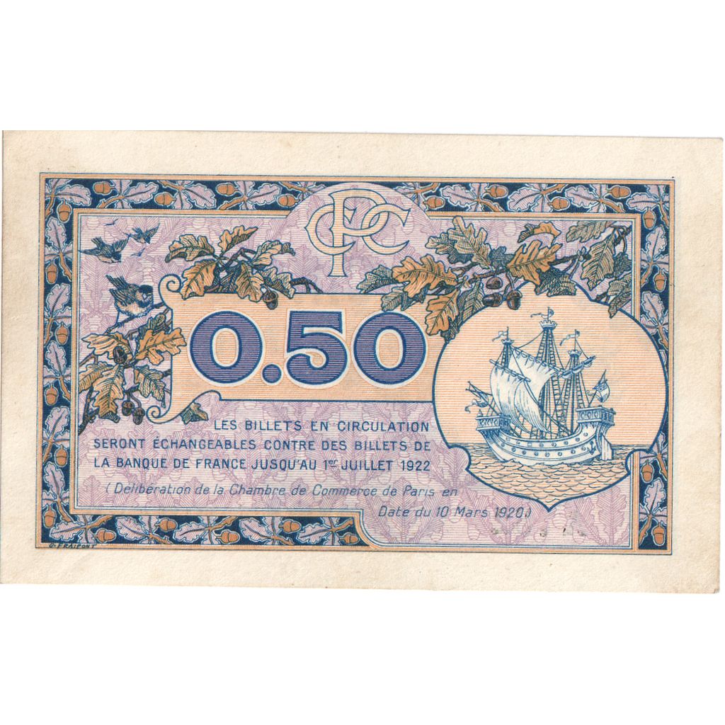 França, 50 Centimes, 1920-03-10, UNC(63), Pirot:97-31