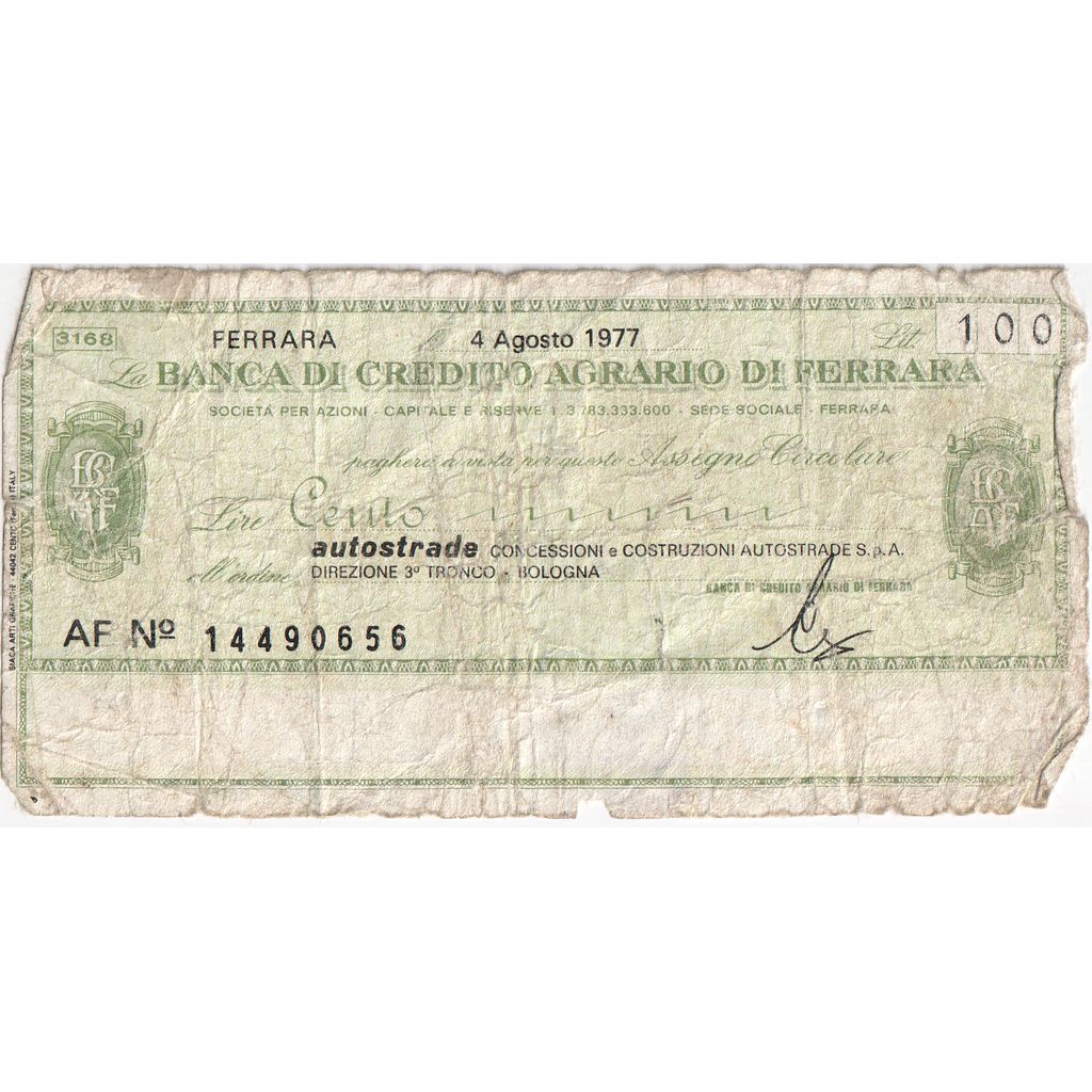 Italia, 100 Lire, 1977-08-04, MB