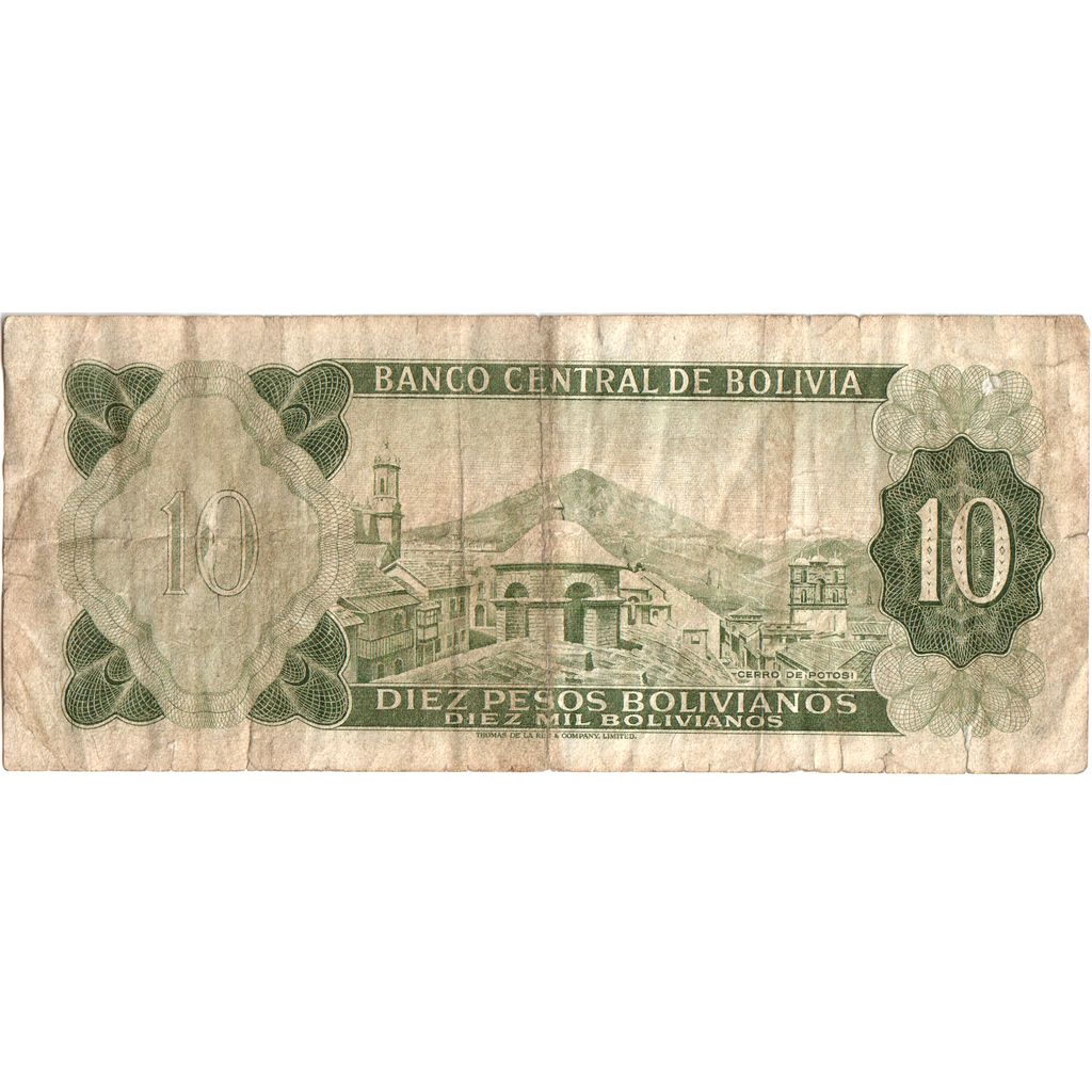 Bolivia, 10 Pesos Bolivianos, 1962-07-13, MB