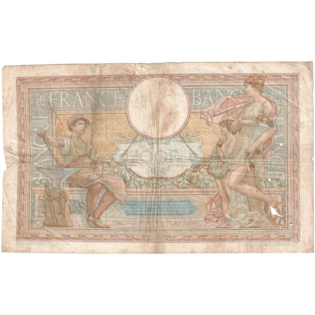 Francja, 100 Francs, Luc Olivier Merson, 1938-10-20, O.611103, VF(20-25)