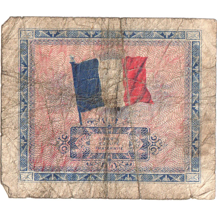 France, 2 Francs, 1944, VF(20-25), Fayette:VF16.2, KM:114a