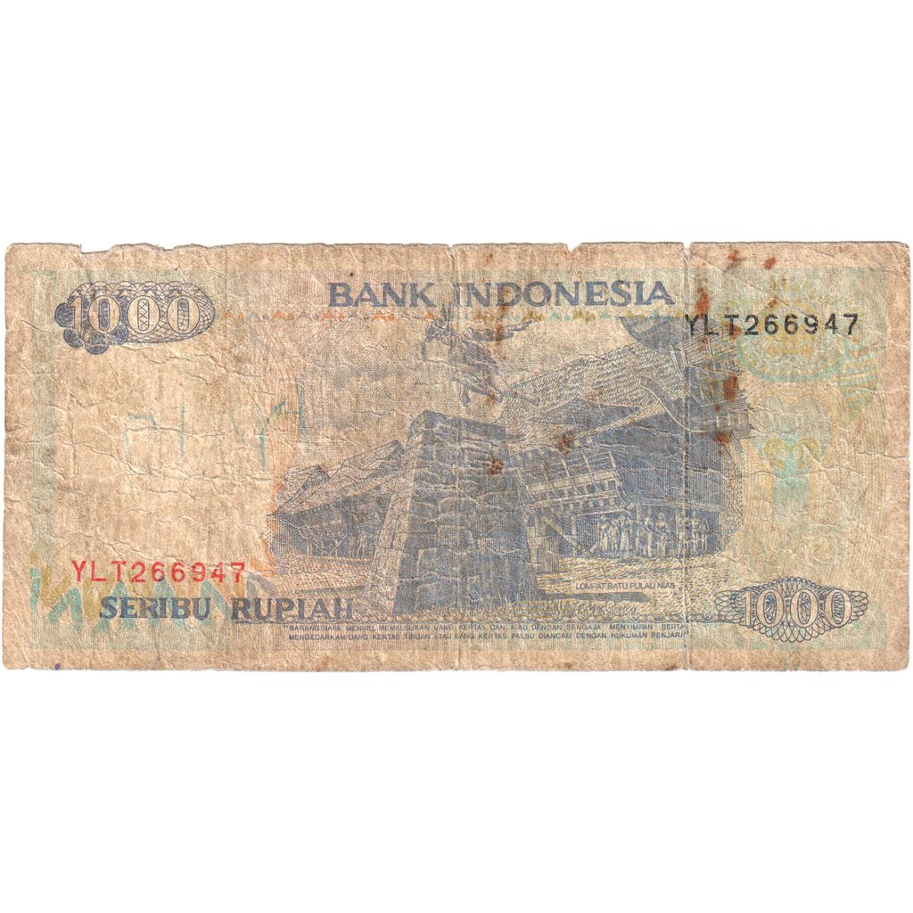 Indonésia, 1000 Rupiah, VF(20-25)