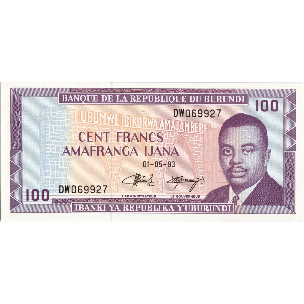 Burundi, 100 Francs, 1993-05-01, UNC(65-70)