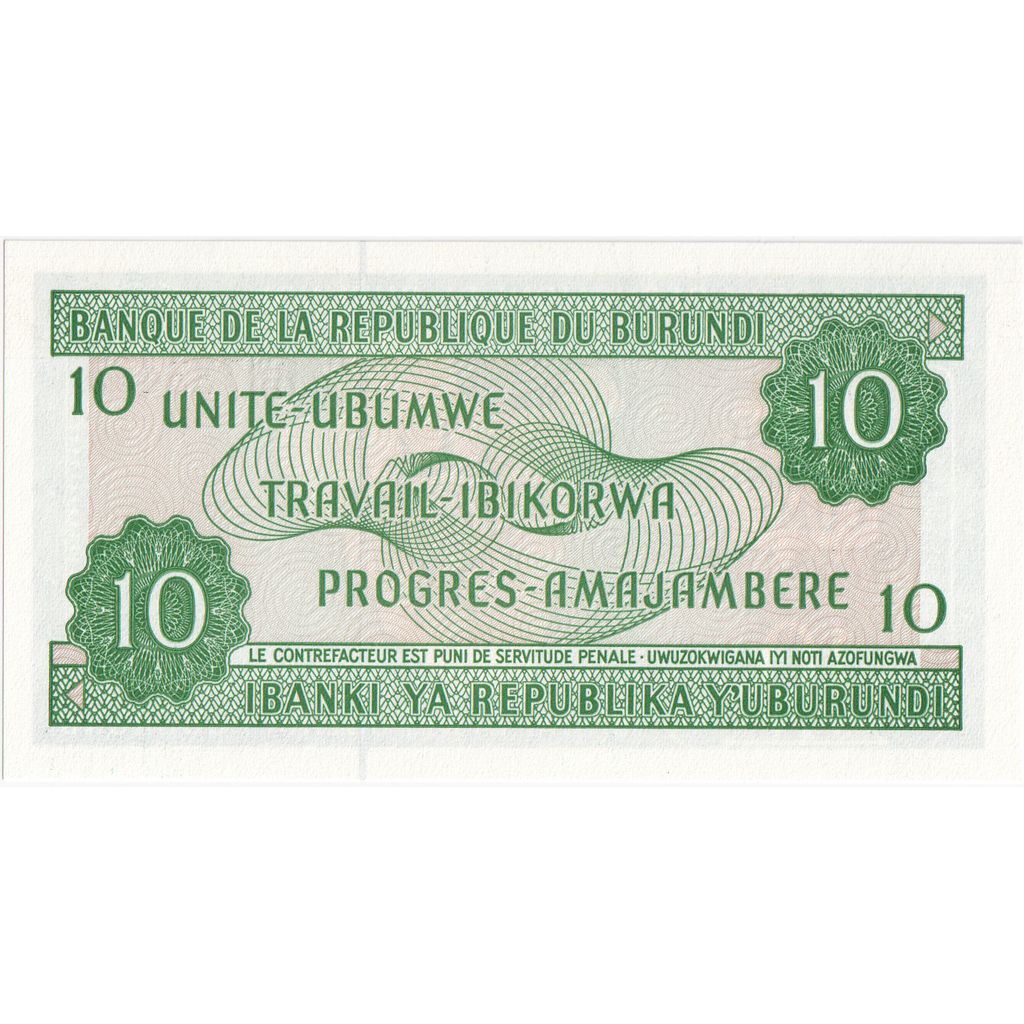 Burundi, 10 Francs, 2005-02-05, UNC(65-70)
