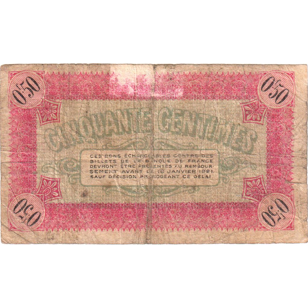 Frankrijk, Vienne, 50 Centimes, 1920-09-14, TB, Pirot:128-20