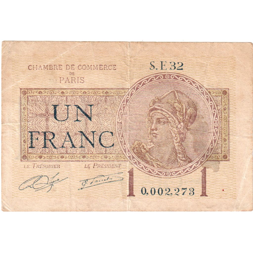 Frankreich, 1 Franc, 1922-07-01, S.E32, PARIS, SS