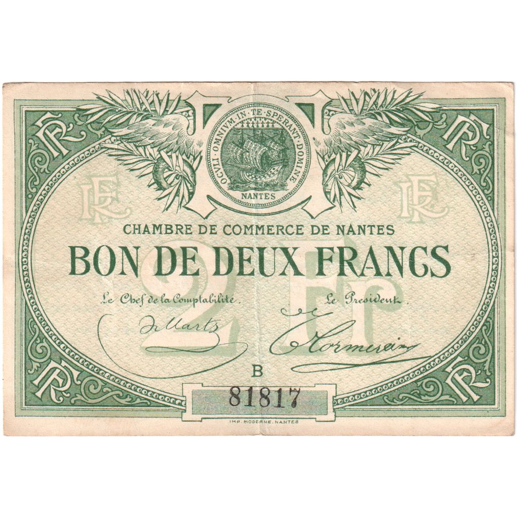 France, 2 Francs, TTB+, Pirot:88-10