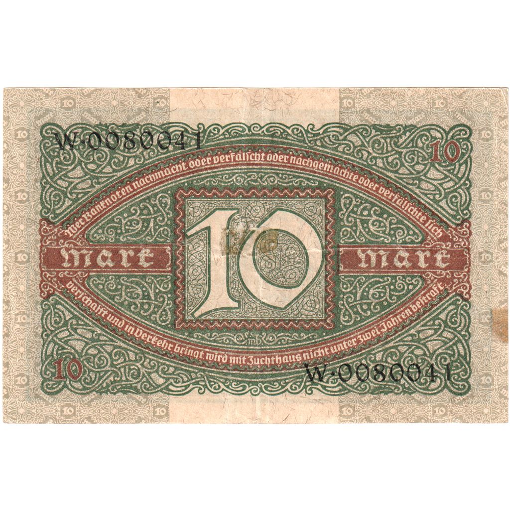 Deutschland, 10 Mark, 1920-02-06, SS