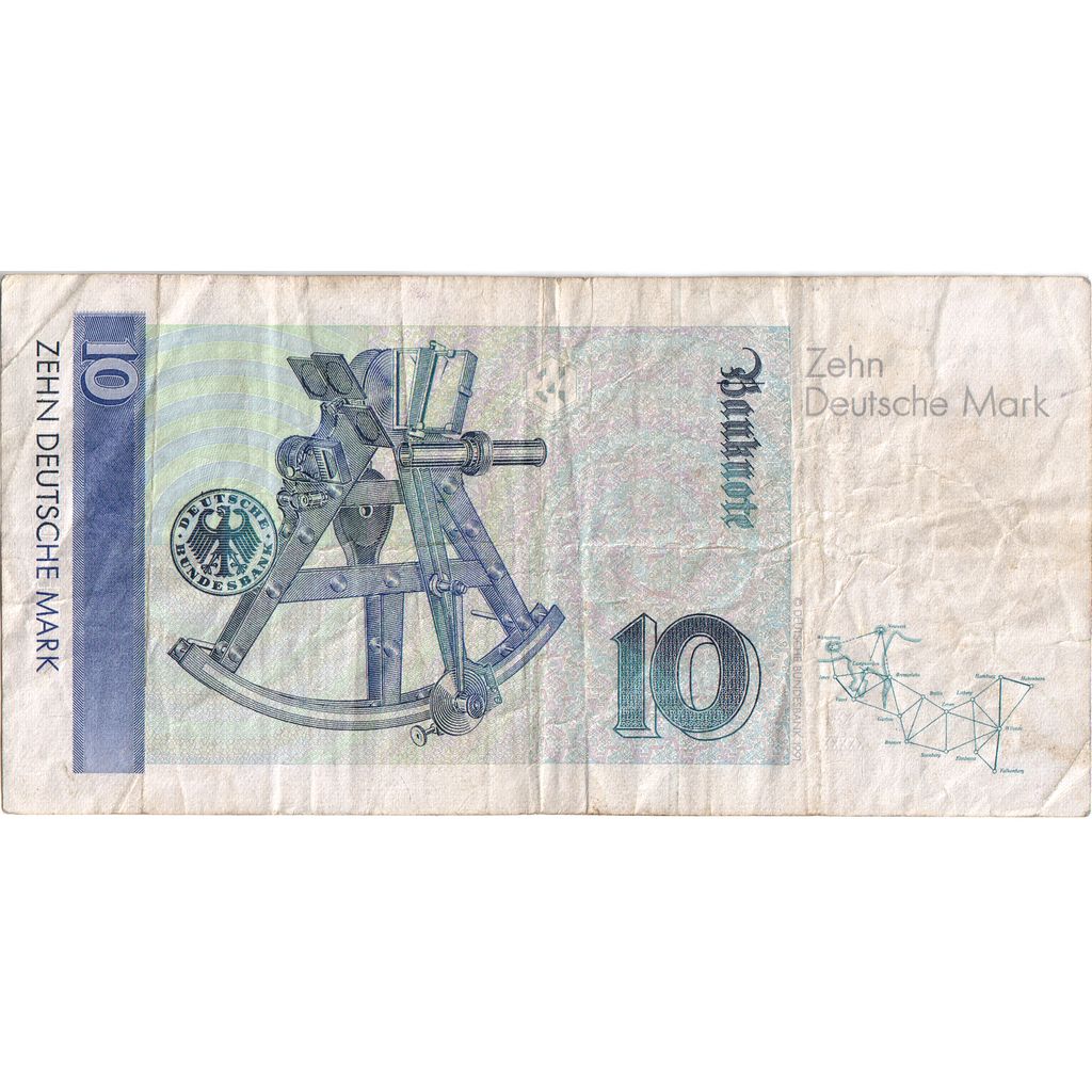 Niemcy - RFN, 10 Deutsche Mark, VF(30-35)