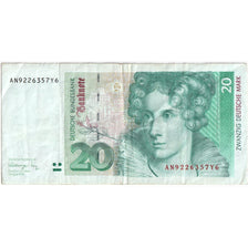 GERMANY - FEDERAL REPUBLIC, 20 Deutsche Mark, 1991-08-01, EF(40-45)