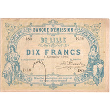 France, 10 Francs, 1870-12-03, EF(40-45), Pirot:59-1609