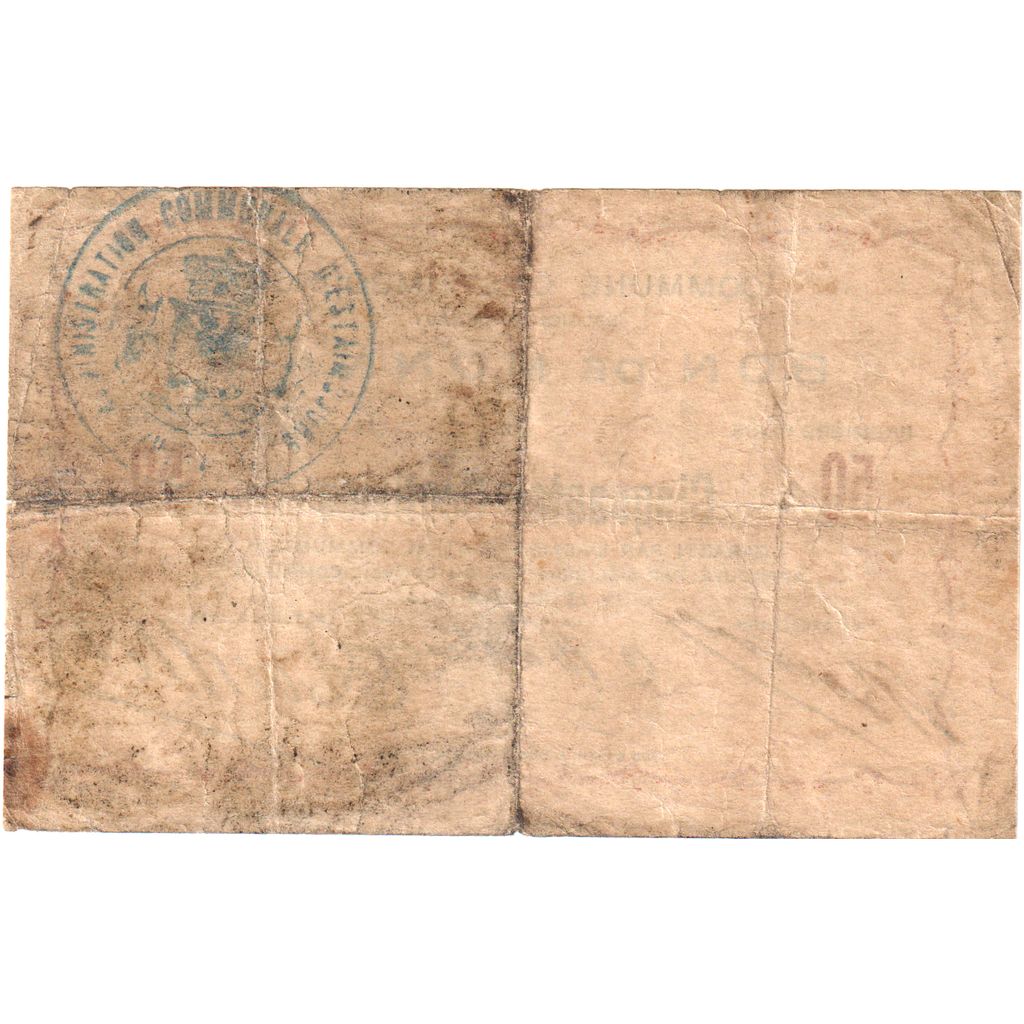 Belgium, 50 Centimes, 1914-12-13, COMMUNE D ESTAIMBOURG, VF(30-35)