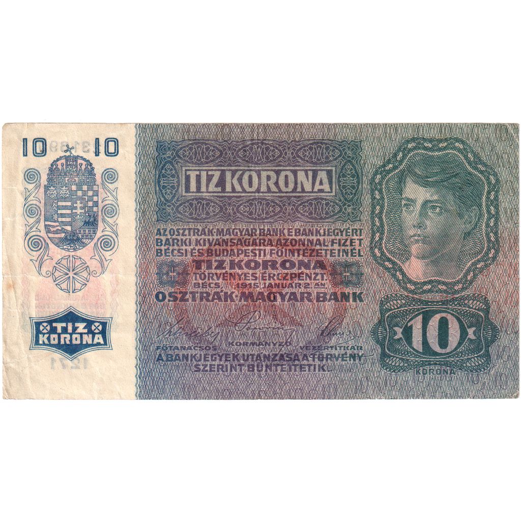 Geldschein, Österreich, 10 Kronen, 1915, 1915-01-02, KM:19, SS