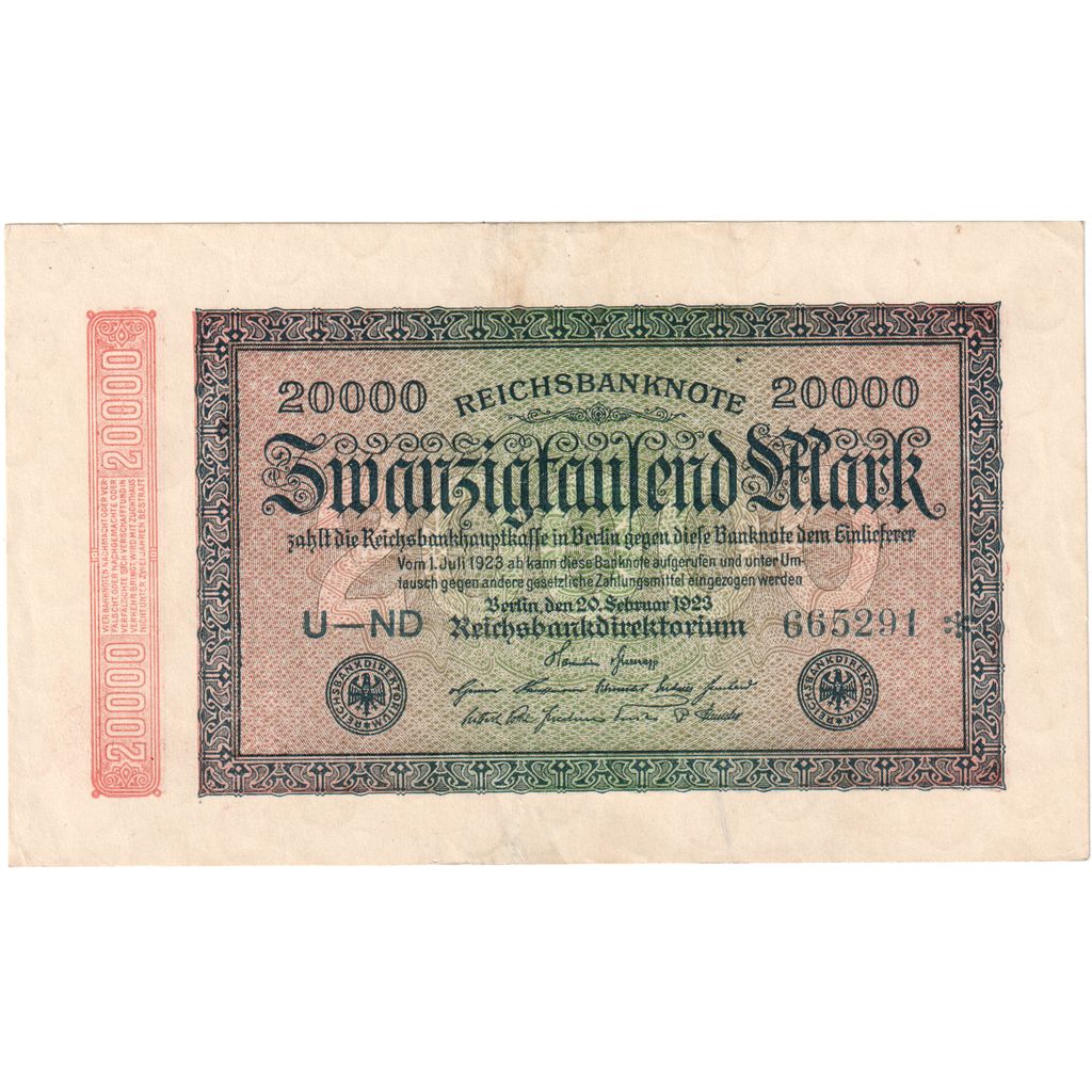 Deutschland, 20,000 Mark, 1923-02-20, SS