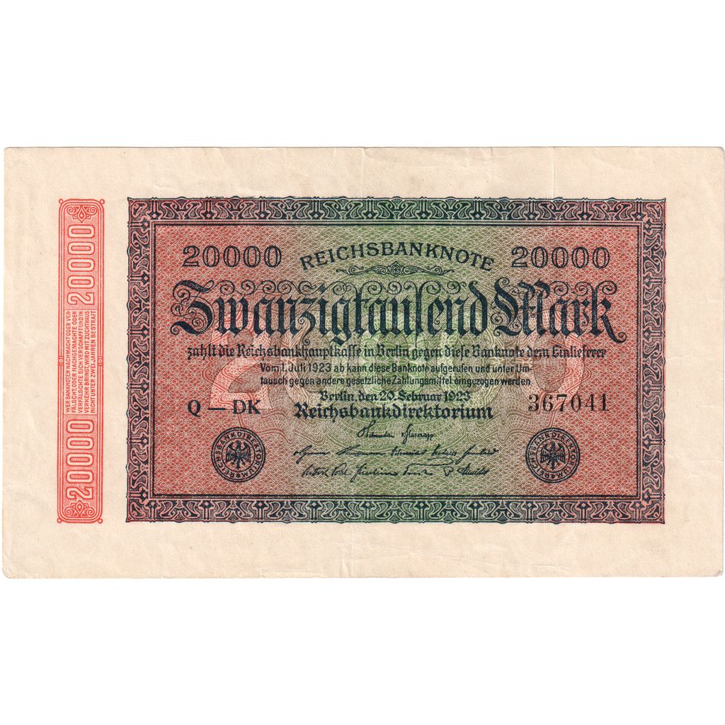 Niemcy, 20,000 Mark, 1923-02-20, AU(55-58)