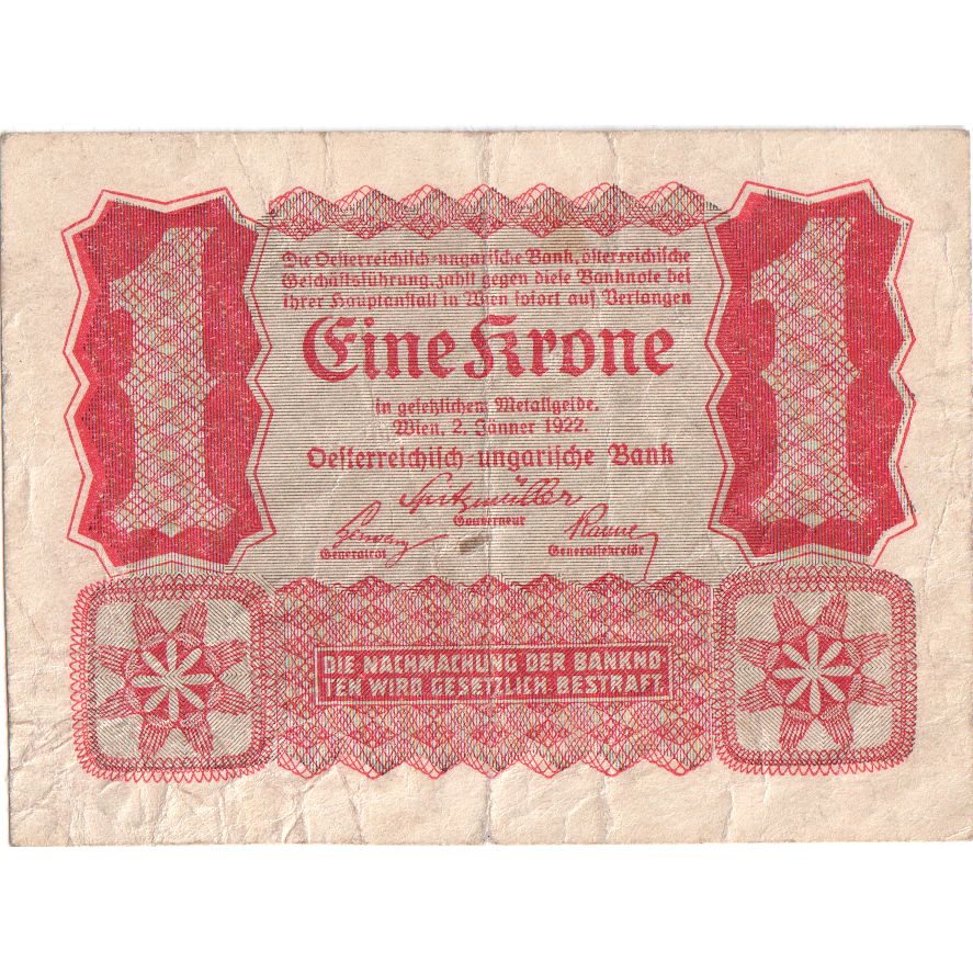 Österreich, 1 Krone, 1922-01-02, SS