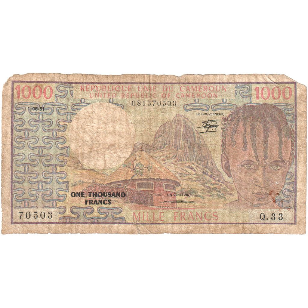 Cameroon, 1000 Francs, 1981-06-01, VF(20-25)