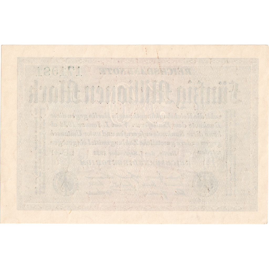 Deutschland, 50 Millionen Mark, 1923-09-01, UNZ-