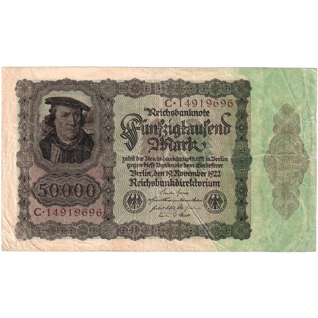 Deutschland, 50,000 Mark, 1922-11-19, SS