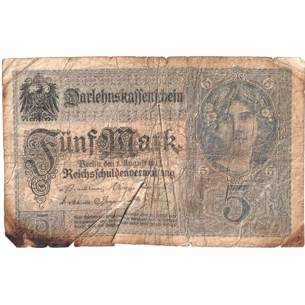 Deutschland, 5 Mark, 1917-08-01, S