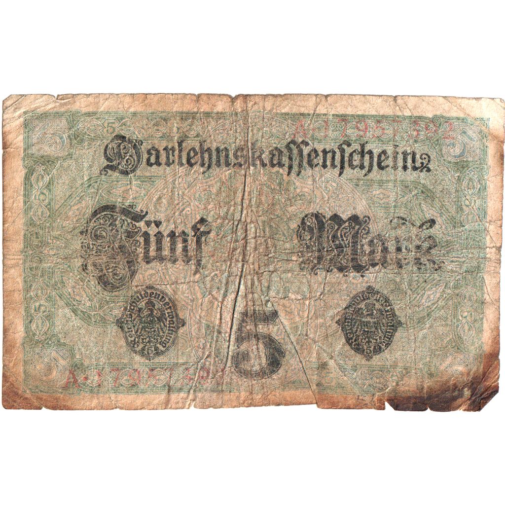 Deutschland, 5 Mark, 1917-08-01, S