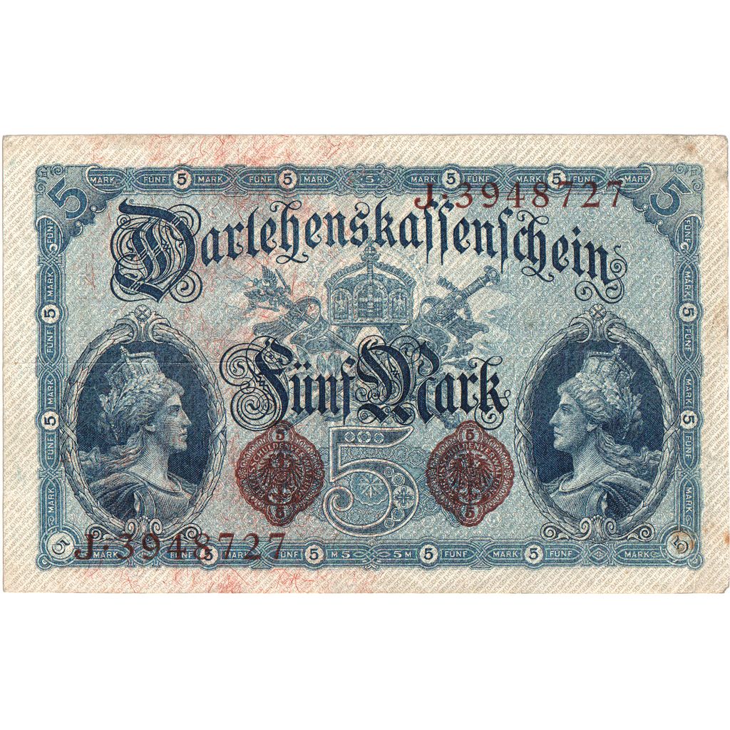 Duitsland, 5 Mark, 1917-08-01, TTB