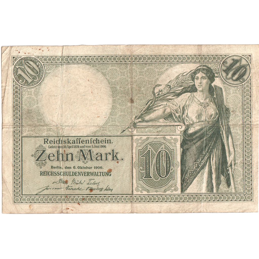 Geldschein, Deutschland, 10 Mark, 1906, S