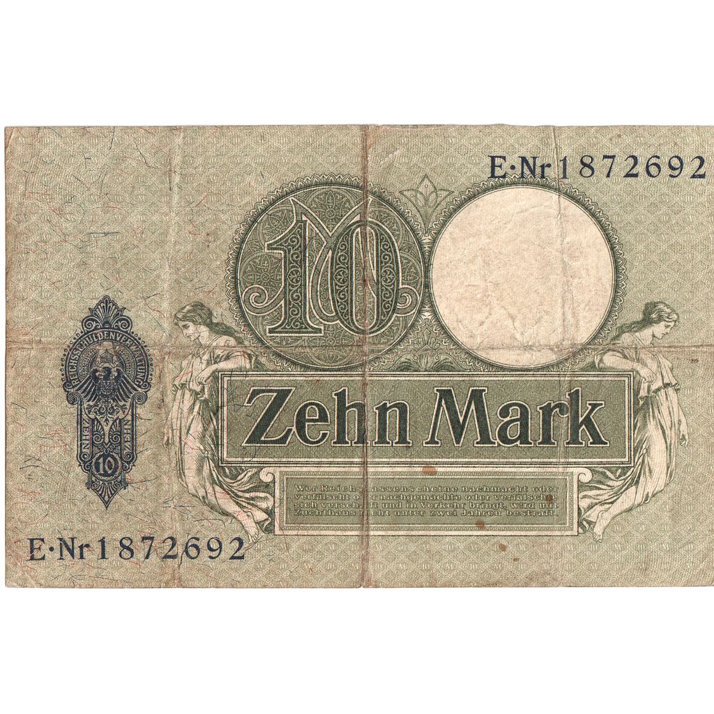 Geldschein, Deutschland, 10 Mark, 1906, S